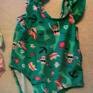 Green Mermaid Print Swimsuit